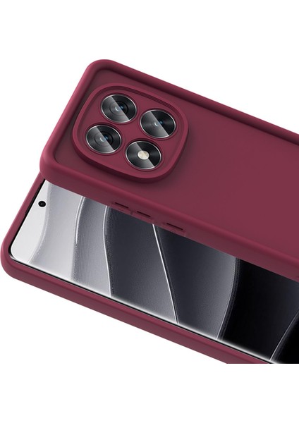 Xiaomi Redmi Note 14 Pro 4g Kılıf Kamera Korumalı Yumuşak Dokulu Darbe Emici Bordo Silikon Kapak modelleri