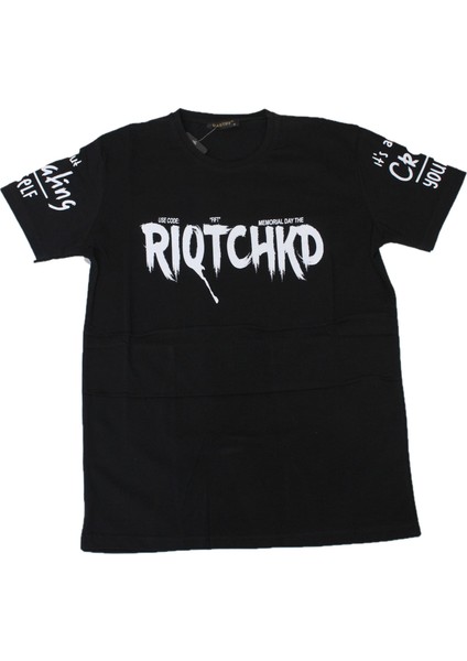 Bisiklet Yaka Erkek T-Shırt Siyah