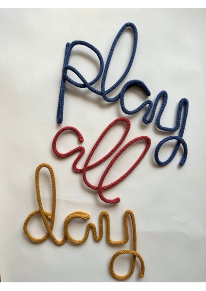 Tricotin El Yapımı Isimli Bebek ve Çocuk Oyun Odası Dekoru Play Oyun Yazısı modelleri