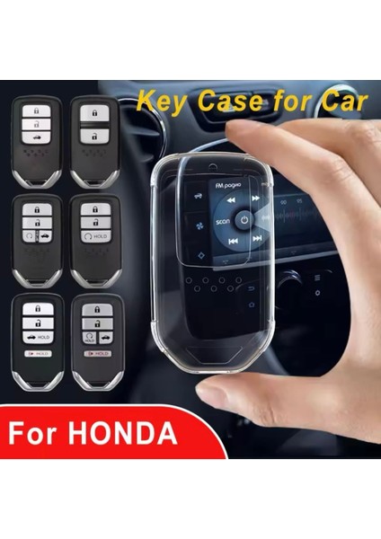 Honda Civic Fc5 Fk7 Hrv Crv City Keyless Şeffaf Anahtar Kılıfı fırsatları