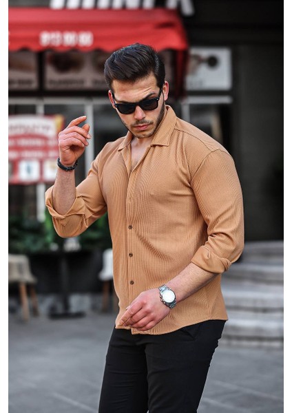 Erkek Fitilli Ottoman Şık Kesim Gömlek