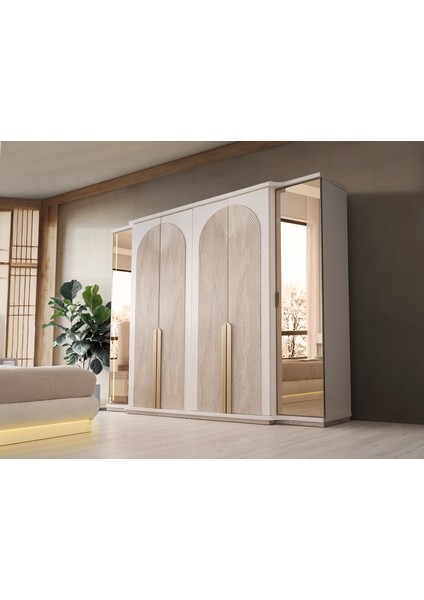 Dubai Mdf Ledli Bazalı Yatak Odası Takımı modelleri