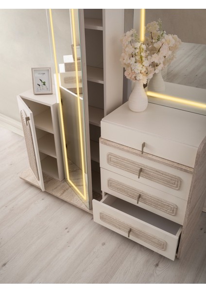 Dubai Mdf Ledli Bazalı Yatak Odası Takımı fırsatları