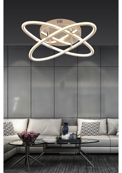 Pl 010 4 Çift Yönlü Model Gold 3 Renkli Salon ve Oturma Odası Için Ideal Alüminyum Avize, 65 x 10 indirimleri