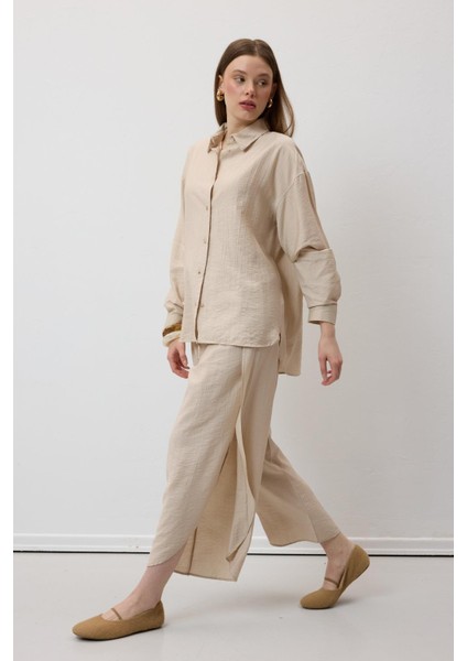 Beli Lastikli Yırtmaçlı Pantolon Taş fiyatları