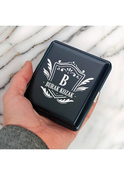 Elit Isimli Metal Siyah Sigara Tabakası