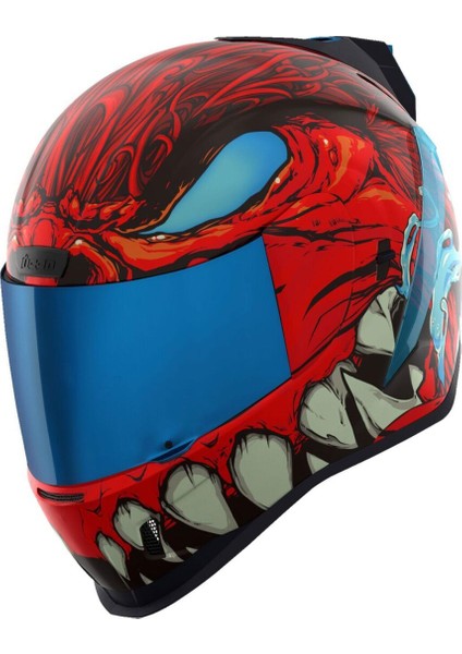 Airform Manik Rr Mıps Kapalı Motosiklet Kaskı Siyah Kırmızı Mavi