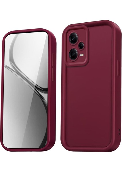 Xiaomi Redmi Note 12 Pro 5g Kılıf Kamera Korumalı Yumuşak Dokulu Darbe Emici Bordo Silikon Kapak fiyatları