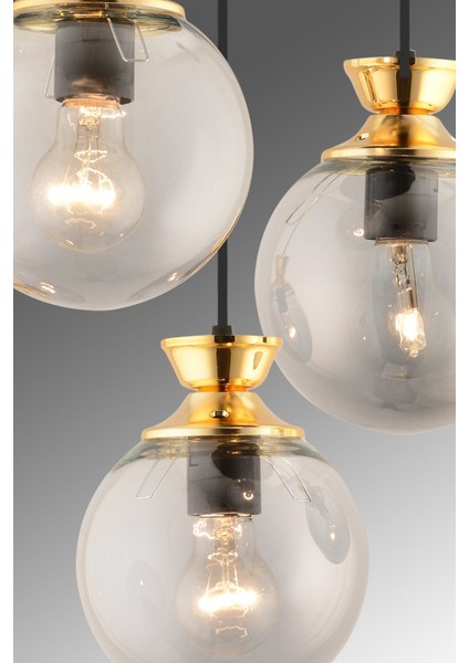 Altın Desenli 3'lü Metal Tepsi Aydınlatma Seti modelleri