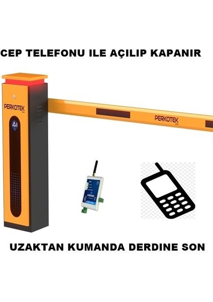 Cep Telefonu Kontrollü Otopark Bariyeri 6 Metre Kollu + Cep Telefonu Modülü
