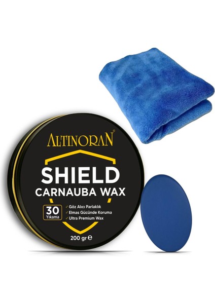 Shıeld Carnauba Wax – Elmas Katkılı Pasta Cila & Araba Cilası | Premium Oto Cila, Profesyonel Araç Boya Koruma Wax | Yüksek Parlaklık, Hidrofobik Su Itici 200GRM
