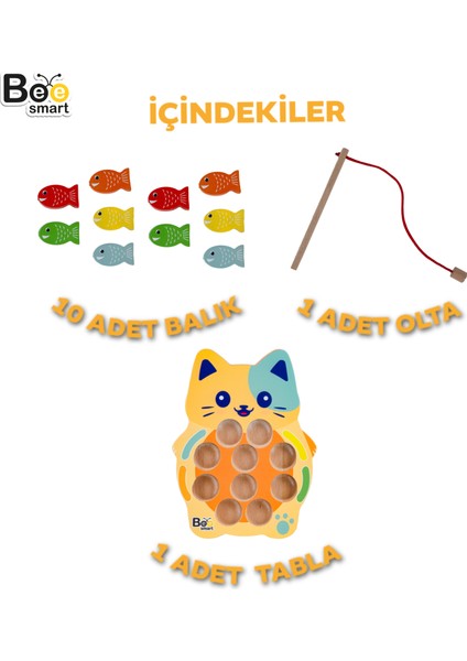 Balık Tutma Oyunu Eğlenceli Montessori Oyuncak Motor Gelişimi