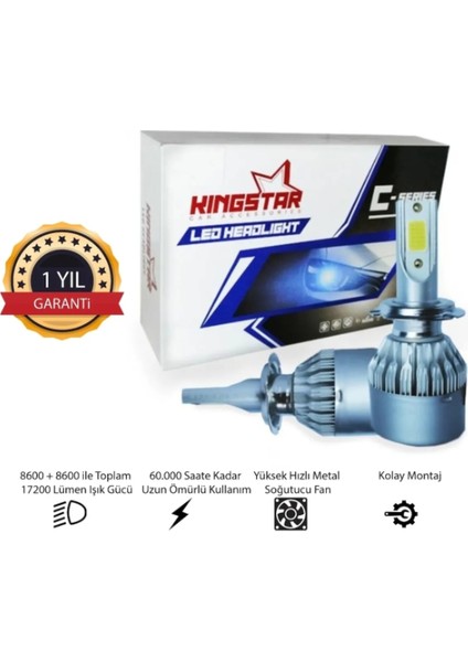 Kıngstar LED Xenon Far Seti C Series H-7