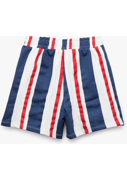 Pamuklu Cep Detaylı Çizgili Beli Bağcıklı Şort fiyatları