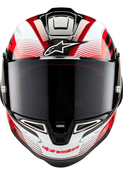 Supertech R10 Carbon Team Spor Motosiklet Kaskı Siyah Kırmızı Beyaz fiyatları