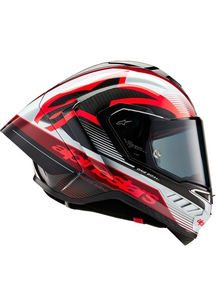 Supertech R10 Carbon Team Spor Motosiklet Kaskı Siyah Kırmızı Beyaz fırsatları