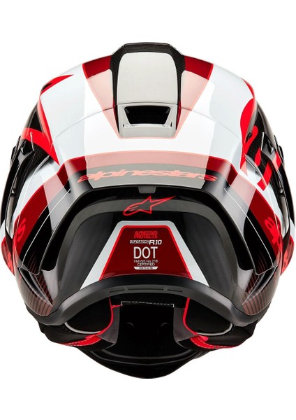 Supertech R10 Carbon Team Spor Motosiklet Kaskı Siyah Kırmızı Beyaz indirimleri