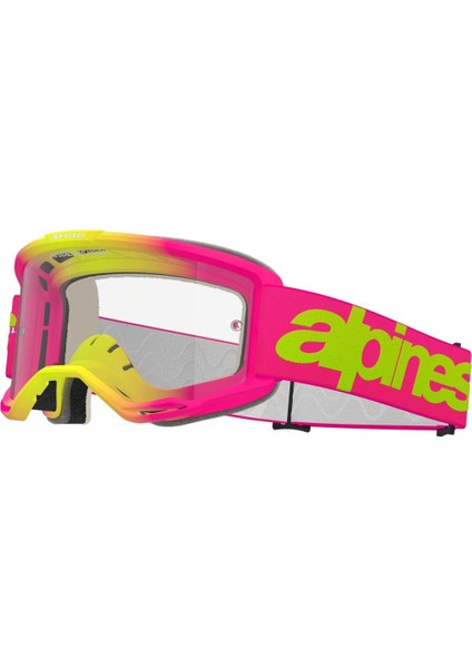 Alpinestars Vision 5 Wordmark Goggle Kross Gözlüğü Pembe Sarı