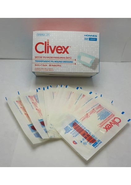 Şeffaf Pu Hazır Pansuman Örtü 5 x 7,5 cm 50 Adet C6107P