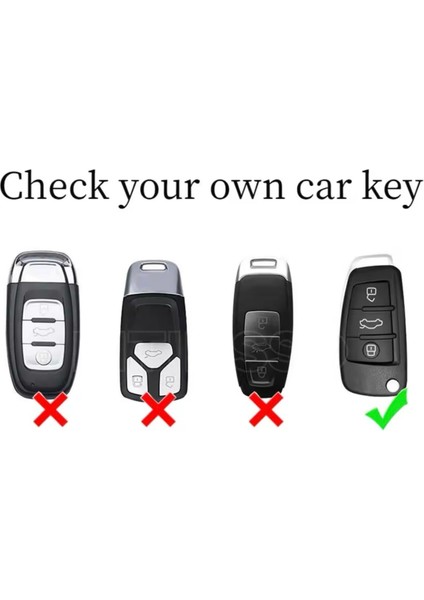 Audi A1 A3 A4 A6 A7 Q2 Q3 Q5 Siyah-Gold Anahtar Kılıfı fiyatları