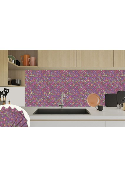 Kendinden Yapışkanlı Geometrik Kuşak Desenli Pvc Karo 30X30 cm (33 Adet) 3 M²