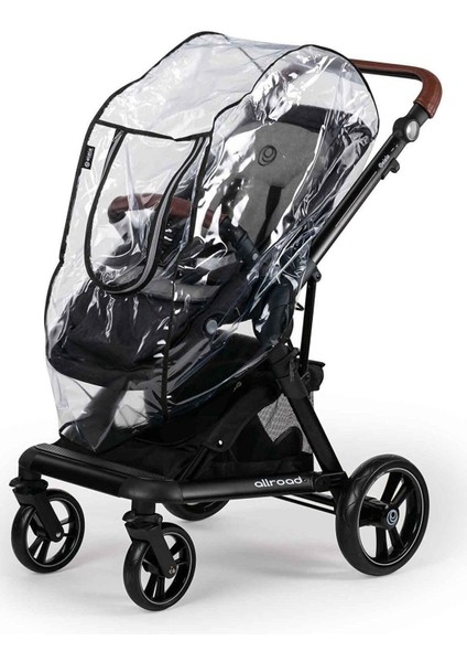 Siyah Bebek Arabası Yağmurluğu - Fermuarlı, Ultra Lüks, Tüm Arabalara Uyumlu - MorBebe fiyatları