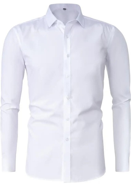 Erkek Slim Fitt Uzun Kol Likralı Gömlek 2392 BGL-ST04380