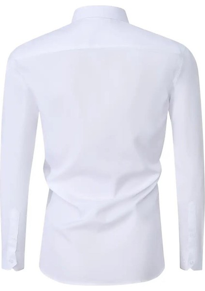 Erkek Slim Fitt Uzun Kol Likralı Gömlek 2392 BGL-ST04380