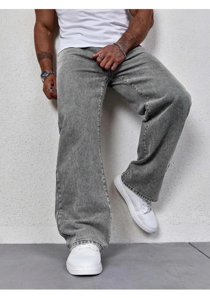 Erkek Casual Baggy Denim Jean Kot Pantolon