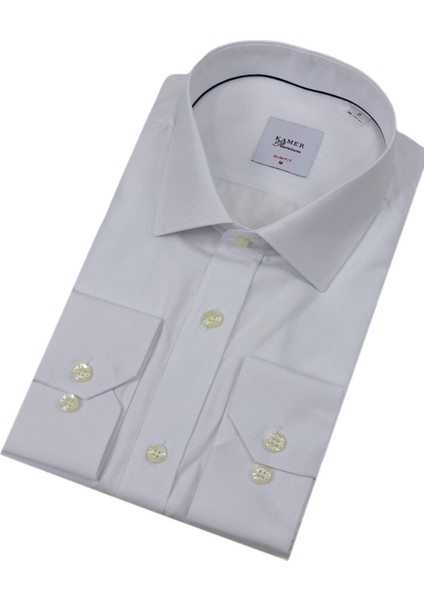 Erkek Slim Fitt Uzun Kol Likralı Gömlek 2392 BGL-ST04380