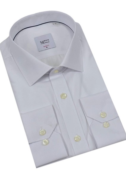 Erkek Slim Fitt Uzun Kol Likralı Gömlek 2392 BGL-ST04380
