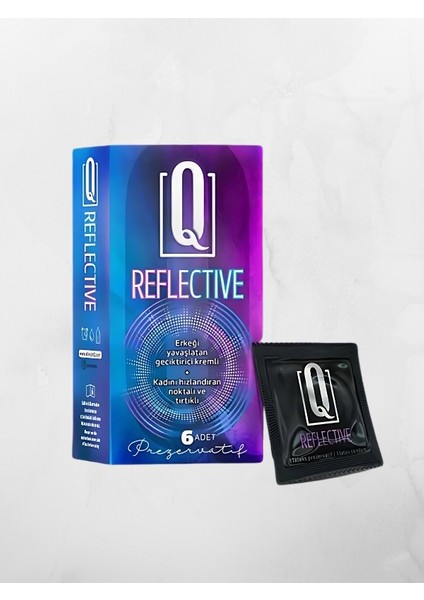 Mango Aromalı Su Bazlı Jel 100ML Q Reflective 6'lı Kondom Set