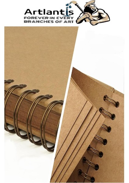 Telli A5 Kraft Eskiz Defteri Spiralli 50 Yaprak Karakalem Çizim Seti Sketch Pad Gölgelendirme Dereceli Kalem Yandan Açma fiyatları
