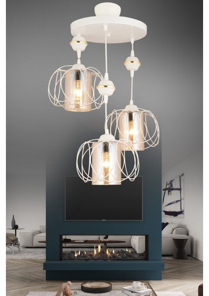 Güneş Sarkıt 3'lü Beyaz Modern Aşağı Bakan Avize fiyatları