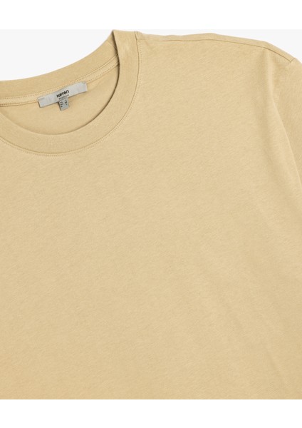 Kısa Kollu Pamuklu Bisiklet Yaka Basic Oversize Tişört modelleri