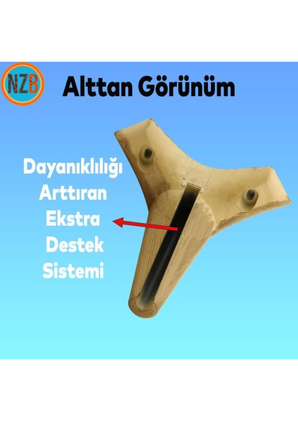 Mobilya Kanepe Koltuk Tv Ünitesi Baza Ayağı Ayakları 12 cm Açık Kahverengi 4 Adet modelleri
