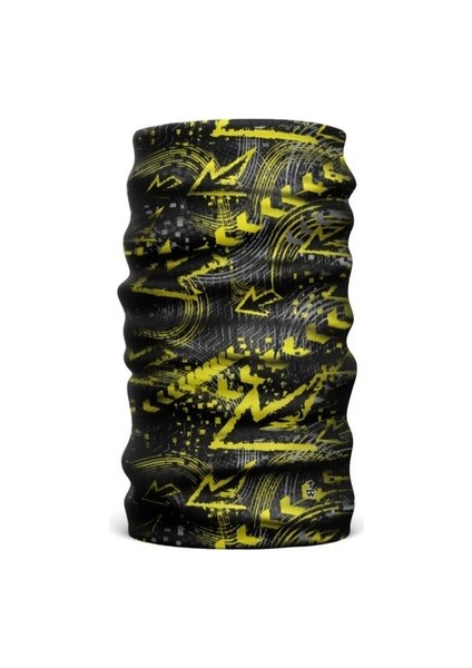 Motosiklet Black And Yellow Unisex Buff Maske Outdoor Boyunluk Bandana