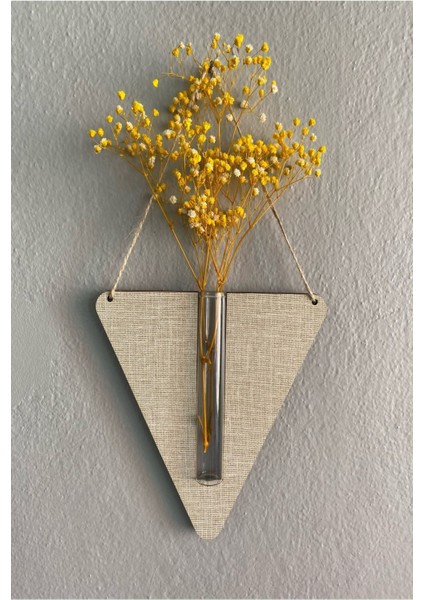 Ahşap Dekoratif Üçgen 3'lü Duvar Çiçekliği (Çiçek Hediyeli) fiyatları