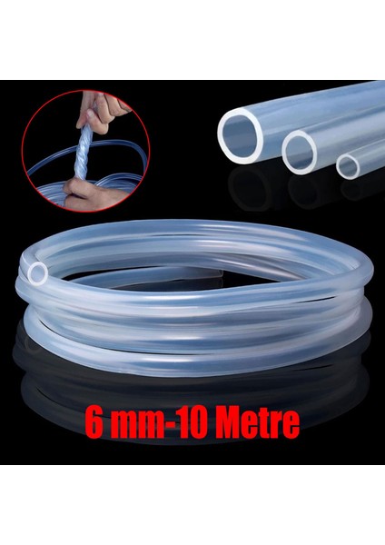 Şeffaf Terazi Hortumu Iç Çap 6 mm Termosifon Otomobil Kapı Fitili 10 Metre