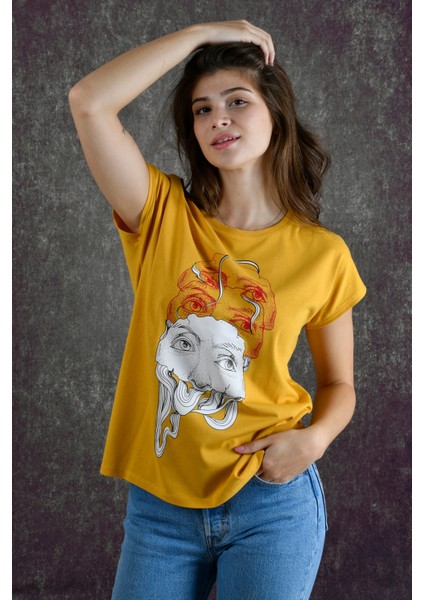 Eyes Kadın Baskılı T-Shirt