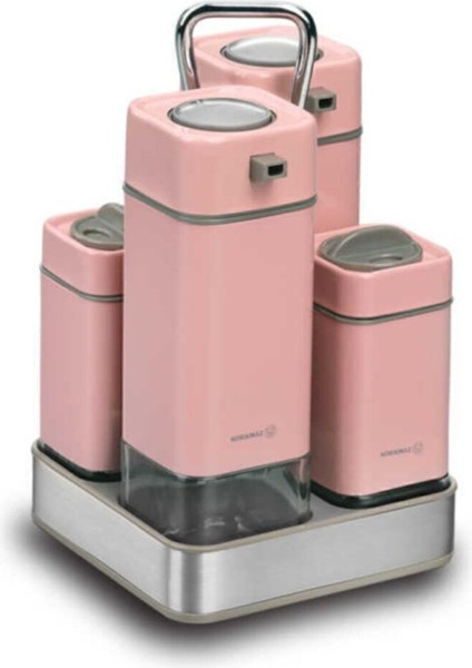 Pembe 4'lü Renkli Salata Sos Seti, Pratik ve Lezzetli Kullanım için.