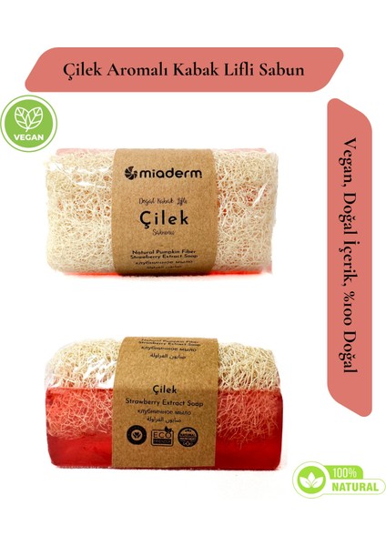 Çilek Özlü Kabak Lifli Sabun 120 gr