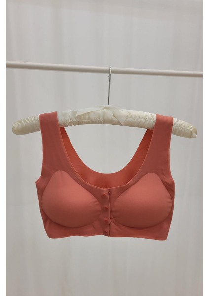 Kadın 2013 Dikişsiz Balensiz Önden Açılabilir Lazer Sütyen Mercan