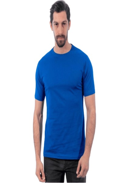 Erkek- O. Yaka T-Shirt- Saks Mavi
