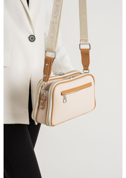 Kadın 5 Bölmeli Ayarlanabilir Uzun Askılı Omuz Çantası Postacı Çantası 4023-Gd fiyatları