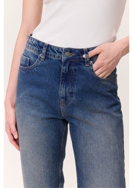 Yüksek Bel Straıght Fıt Jean Mavi modelleri