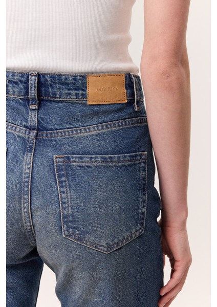 Yüksek Bel Straıght Fıt Jean Mavi indirimleri