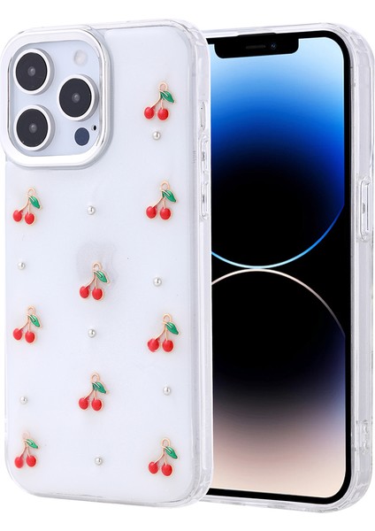 Apple iPhone 14 Pro Kılıf Kutup Figürlü Kiraz + Ekran Koruyucu