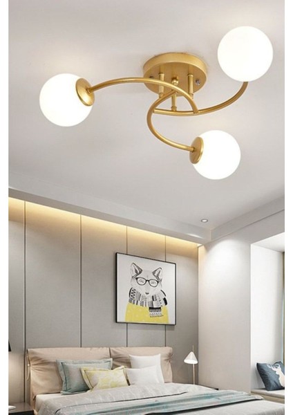Theia Modern 3lü Camlı Avize