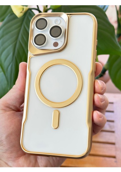 Apple iPhone 16 Pro Kılıf Uyumlu Prizma Kamera Çıkıntılı Magsafe Şarj Destekli Mat Renkli Şeffaf Kapak